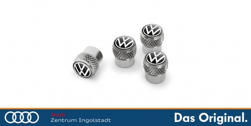 Original VW Ventilkappen, New Volkswagen Design, für Gummi- / Messingventile 000071215D Original VW Ventilkappen, New Volkswagen Design, für Gummi- / Messingventile 000071215D