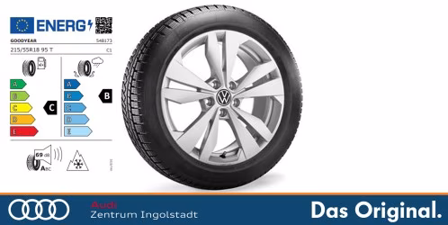 Original VW ID.3 Winterkomplettradsatz, Loen, Brillantsilber, 18 Zoll 215/55 R18 95T, Goodyear UltraGrip Performance Gen1 ⊕ SealTech Original VW ID.3 Winterkomplettradsatz, Loen, Brillantsilber, 18 Zoll 215/55 R18 95T, Goodyear UltraGrip Performance Gen1 ⊕ SealTech