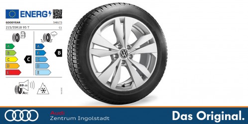 Original VW ID.3 Winterkomplettradsatz, Loen, Brillantsilber, 18 Zoll 215/55 R18 95T, Goodyear UltraGrip Performance Gen1 ⊕ SealTech Original VW ID.3 Winterkomplettradsatz, Loen, Brillantsilber, 18 Zoll 215/55 R18 95T, Goodyear UltraGrip Performance Gen1 ⊕ SealTech