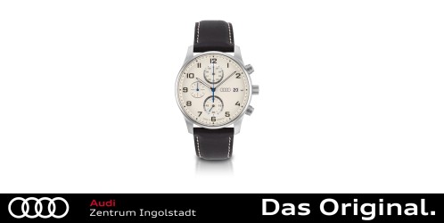 Original Audi Chronograph, Herren, silber/beige 3102500200 Original Audi Chronograph, Herren, silber/beige 3102500200