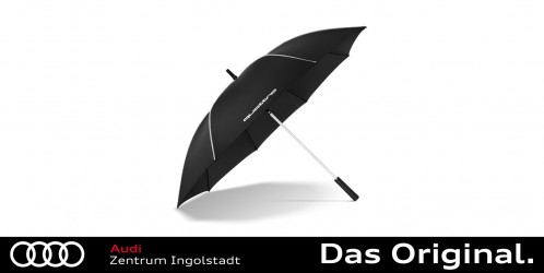 Original quattro Stockschirm / Regenschirm, schwarz/weiß, groß 3122200300 Original quattro Stockschirm / Regenschirm, schwarz/weiß, groß 3122200300