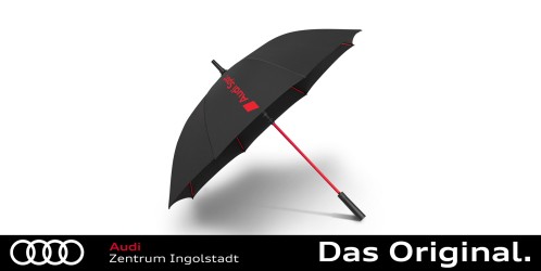 Original Audi Sport Stockschirm, schwarz/rot, groß 3122300100 Original Audi Sport Stockschirm, schwarz/rot, groß 3122300100