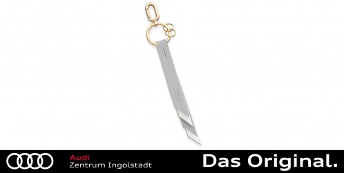 Audi Schlüsselanhänger Leder, Damen, grau-creme 3182400200 Audi Schlüsselanhänger Leder, Damen, grau-creme 3182400200