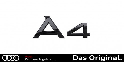 Original Audi A4 (8W) Schriftzug in Schwarz für das Heck 8W0071803 Original Audi A4 (8W) Schriftzug in Schwarz für das Heck 8W0071803