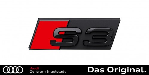 Original Audi S3 Schriftzug in Schwarz für die Front 8Y0071805 Original Audi S3 Schriftzug in Schwarz für die Front 8Y0071805