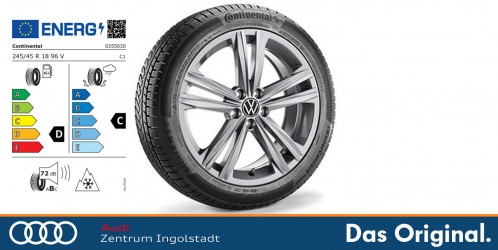 Original VW Arteon Winterkomplettradsatz, Sebring, Grau Metallic, 18 Zoll 245/45 R18 96V, Continental WinterContact TS 850 P SEAL Original VW Arteon Winterkomplettradsatz, Sebring, Grau Metallic, 18 Zoll 245/45 R18 96V, Continental WinterContact TS 850 P SEAL