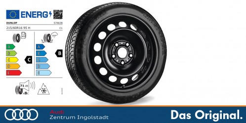 Original VW Passat (3G) Variant / Limousine Winterkomplettradsatz, Stahl, Rallyeschwarz, 16 Zoll 215/60 R16 95H, Dunlop Winter Sport 5 Original VW Passat (3G) Variant / Limousine Winterkomplettradsatz, Stahl, Rallyeschwarz, 16 Zoll 215/60 R16 95H, Dunlop Winter Sport 5