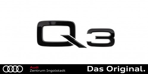 Original Audi Q3 (F3) Schriftzug in Schwarz für das Heck 83A071803 Original Audi Q3 (F3) Schriftzug in Schwarz für das Heck 83A071803