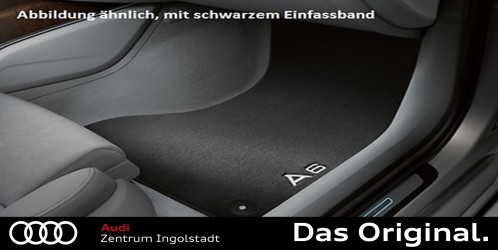 Original Audi A6 (C7) Textilfußmattensatz Premium für vorne + hinten schwarz/silbergrau 4G1061270  MNO Original Audi A6 (C7) Textilfußmattensatz Premium für vorne + hinten schwarz/silbergrau 4G1061270  MNO