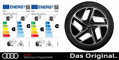 Original Audi e-tron GT / RS e-tron GT Winterkomplettradsatz 5-Speichen-Aero 20 Zoll Original Audi e-tron GT / RS e-tron GT Winterkomplettradsatz 5-Speichen-Aero 20 Zoll