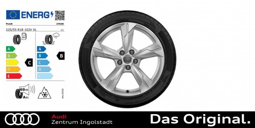 Original Audi A6 (4K) 18 Zoll Winterkomplettradsatz 5-Arm-Design 225/55 R 18 102V XL Pirelli SottoZero3 AO, 8 J x 18 Original Audi A6 (4K) 18 Zoll Winterkomplettradsatz 5-Arm-Design 225/55 R 18 102V XL Pirelli SottoZero3 AO, 8 J x 18