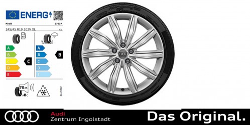 Original Audi A6 4K Winterkomplettradsatz 10-Speichen-Dynamik-Design 245/45 R 19 102V Pirelli SottoZero 3 AO, 8x19 Original Audi A6 4K Winterkomplettradsatz 10-Speichen-Dynamik-Design 245/45 R 19 102V Pirelli SottoZero 3 AO, 8x19