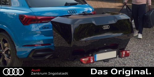 Original Audi Heckbox in Schwarz Hochglanz, mit Audi-Ringen 4K4071207 Original Audi Heckbox in Schwarz Hochglanz, mit Audi-Ringen 4K4071207