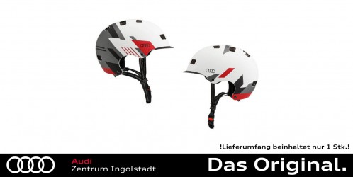 Original Audi Helm für E-Scooter und Fahrrad, weißes Design, Größe M (55–58 cm) 4KE050320D Original Audi Helm für E-Scooter und Fahrrad, weißes Design, Größe M (55–58 cm) 4KE050320D