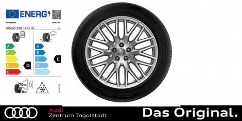 Original Audi Q7 / SQ7 (4M) Winterkomplettradsatz galvanosilber metallic, 20 Zoll 285/45 R20 112V XL Goodyear UG8 Performance AO 9,0Jx20 ET 28 Original Audi Q7 / SQ7 (4M) Winterkomplettradsatz galvanosilber metallic, 20 Zoll 285/45 R20 112V XL Goodyear UG8 Performance AO 9,0Jx20 ET 28
