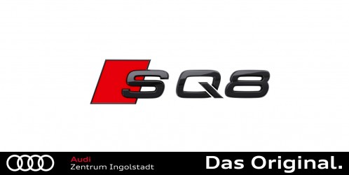 Original Audi SQ8 (4M) Schriftzug in Schwarz für das Heck 4M8071804 Original Audi SQ8 (4M) Schriftzug in Schwarz für das Heck 4M8071804