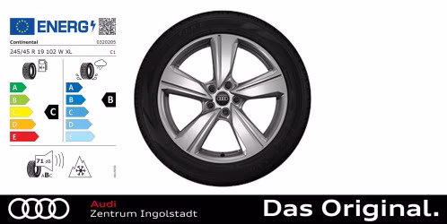 Original Audi A6 (C9) Avant/Limousine Winterkomplettradsatz 5-Arm 19 Zoll Continental WinterContact TS 870 P 245/45 R19 102W XL Original Audi A6 (C9) Avant/Limousine Winterkomplettradsatz 5-Arm 19 Zoll Continental WinterContact TS 870 P 245/45 R19 102W XL