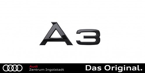 Original Audi A3 (8Y) Schriftzug in Schwarz für das Heck 8Y0071803 Original Audi A3 (8Y) Schriftzug in Schwarz für das Heck 8Y0071803