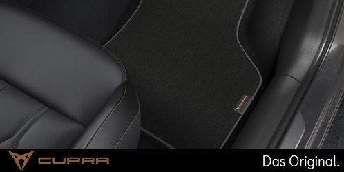 Original SEAT CUPRA Formentor / CUPRA Leon (5D / Sportstourer) Textilfußmatten Satz Vorne + Hinten mit Kupferstickerei !Nicht geeignet für Fahrzeuge mit Mild-Hybrid-Antrieb! Original SEAT CUPRA Formentor / CUPRA Leon (5D / Sportstourer) Textilfußmatten Satz Vorne + Hinten mit Kupferstickerei !Nicht geeignet für Fahrzeuge mit Mild-Hybrid-Antrieb!