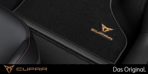 Original SEAT CUPRA Formentor / Leon (SP / 5D) Textilfußmatten Satz Vorne + Hinten mit Carbon-Look 5FG863011M LOE Original SEAT CUPRA Formentor / Leon (SP / 5D) Textilfußmatten Satz Vorne + Hinten mit Carbon-Look 5FG863011M LOE