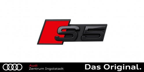 Original Audi S5 (F5) Schriftzug in Schwarz für die Front 8W6071805 Original Audi S5 (F5) Schriftzug in Schwarz für die Front 8W6071805