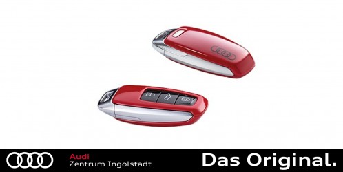 Original Audi Schlüsselblende tangorot mit Audi Ringen 4N0071208A Y3U Original Audi Schlüsselblende tangorot mit Audi Ringen 4N0071208A Y3U