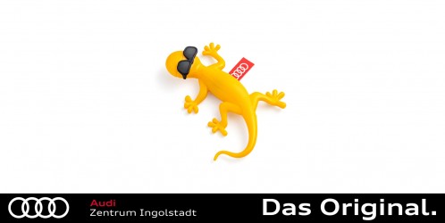 Original Audi Duftgecko / Lufterfrischer gelb mit Sonnenbrille, fruchtig 000087009AR Original Audi Duftgecko / Lufterfrischer gelb mit Sonnenbrille, fruchtig 000087009AR