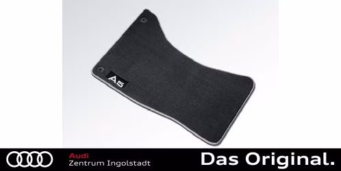 Original Audi A5 (B8) Cabriolet/Coupe/Sportback Textilfußmattensatz Premium für Vorne schwarz/silbergrau 8T1061275 MNO Original Audi A5 (B8) Cabriolet/Coupe/Sportback Textilfußmattensatz Premium für Vorne schwarz/silbergrau 8T1061275 MNO