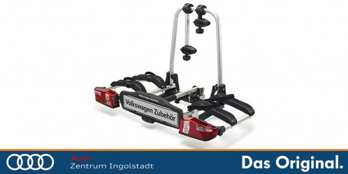 Original VW Fahrradträger / Fahrradheckträger für die Anhängevorrichtung, 2 Fahrräder, großer Abklappwinkel, auch für Audi, SEAT, CUPRA und Skoda geeignet Original VW Fahrradträger / Fahrradheckträger für die Anhängevorrichtung, 2 Fahrräder, großer Abklappwinkel, auch für Audi, SEAT, CUPRA und Skoda geeignet