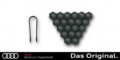Audi und VW Abzieher incl. 20 Radschraubenkappen grau-metallic Audi und VW Abzieher incl. 20 Radschraubenkappen grau-metallic