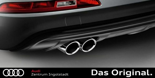 Original Audi Q3 (8U) Endrohrblenden Satz Chrom (Doppelrohr) 8U0071761 Original Audi Q3 (8U) Endrohrblenden Satz Chrom (Doppelrohr) 8U0071761