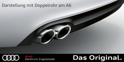 Audi A4 (8W) / A5 (F5) Endrohrblenden Satz Chrom (Doppelrohr) 8W0071761 Audi A4 (8W) / A5 (F5) Endrohrblenden Satz Chrom (Doppelrohr) 8W0071761