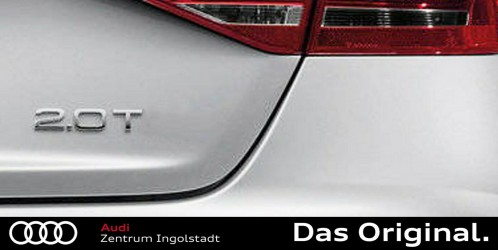 Audi 2.0 T Schriftzug Chrom 8H0853743H 2ZZ Audi 2.0 T Schriftzug Chrom 8H0853743H 2ZZ