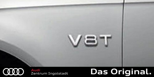 Original Audi V8T Schriftzug Chrom 4H0853601 2ZZ Original Audi V8T Schriftzug Chrom 4H0853601 2ZZ
