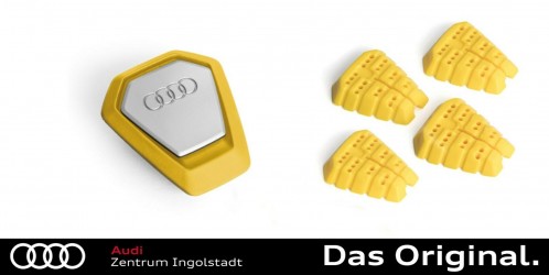 Audi Duftspender/Lufterfrischer + Nachfüllpack Set, Singleframe, gelb, belebend Audi Duftspender/Lufterfrischer + Nachfüllpack Set, Singleframe, gelb, belebend