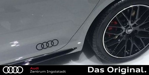 Audi Zubehör, Dekorfolie Audi-Ringe in Brillantschwarz, 8W0064317E Audi Zubehör, Dekorfolie Audi-Ringe in Brillantschwarz, 8W0064317E