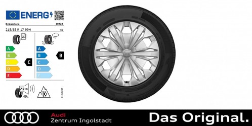 Original Audi Q3 F3 Winterkomplettradsatz mit Radvollblende 215/65 R 17 99H Bridgestone Blizzak LM001 AO, 6,5x17 Original Audi Q3 F3 Winterkomplettradsatz mit Radvollblende 215/65 R 17 99H Bridgestone Blizzak LM001 AO, 6,5x17
