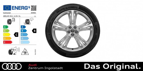 Original Audi Q8 / SQ8 21 Zoll Winterkomplettradsatz 5-Segmentspeichen-Design 285/45 R 21 113V ContiWinterContact TS850P AO, 10x21 Original Audi Q8 / SQ8 21 Zoll Winterkomplettradsatz 5-Segmentspeichen-Design 285/45 R 21 113V ContiWinterContact TS850P AO, 10x21
