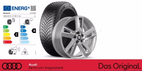 Original SEAT Arona 17 Zoll Winterkomplettradsatz Dynamic Silber SEMPERIT SPEED-GRIP 5 / 205/55 R17 95 V XL Original SEAT Arona 17 Zoll Winterkomplettradsatz Dynamic Silber SEMPERIT SPEED-GRIP 5 / 205/55 R17 95 V XL