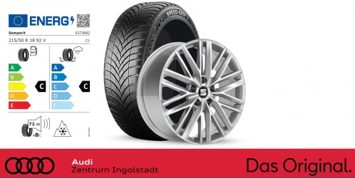 Original SEAT Ateca 18 Zoll Winterkomplettradsatz Performance silber Semperit SPEED-GRIP 5 / 215/50 R18 92 V / 7,0J x 18 ET45 Original SEAT Ateca 18 Zoll Winterkomplettradsatz Performance silber Semperit SPEED-GRIP 5 / 215/50 R18 92 V / 7,0J x 18 ET45