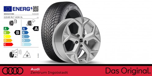 Original SEAT Tarraco 17 Zoll Winterkomplettradsatz Nevada silber 215/65 R17 103 H XL BRIDGESTONE / BLIZZAK LM005 Original SEAT Tarraco 17 Zoll Winterkomplettradsatz Nevada silber 215/65 R17 103 H XL BRIDGESTONE / BLIZZAK LM005