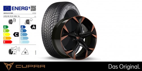 Original SEAT CUPRA Formentor/ e-HYBRID 19 Zoll Winterkomplettradsatz, Cooper Copper schwarz/ Kupfer 245/40 R19 98 V XL BRIDGESTONE / BLIZZAK LM005 Original SEAT CUPRA Formentor/ e-HYBRID 19 Zoll Winterkomplettradsatz, Cooper Copper schwarz/ Kupfer 245/40 R19 98 V XL BRIDGESTONE / BLIZZAK LM005