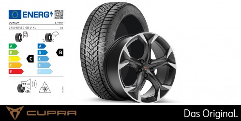 Original SEAT CUPRA Formentor 19 Zoll Winterkomplettradsatz AUF EXCLUSIVE SCHWARZ/ SILBER 245/40 R19 98 V XL DUNLOP / WINTER SPORT 5 Original SEAT CUPRA Formentor 19 Zoll Winterkomplettradsatz AUF EXCLUSIVE SCHWARZ/ SILBER 245/40 R19 98 V XL DUNLOP / WINTER SPORT 5