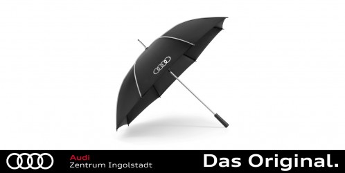 Original Audi Stockschirm, schwarz/silber, groß 3122200100 Original Audi Stockschirm, schwarz/silber, groß 3122200100